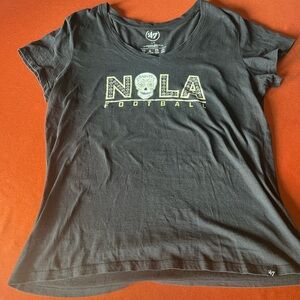 '47 Women's Black and Gold NOLA Tee